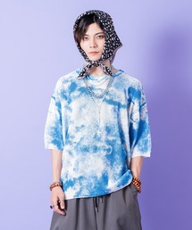 a.p.o.v. ダートスプレープリントオーバーサイズニットTシャツ