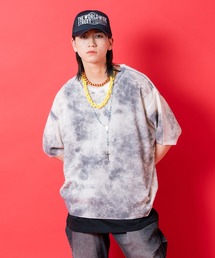 ankoROCK（アンコロック）の「a.p.o.v. -ankoROCK's select- ダートスプレープリントオーバーサイズニットTシャツ（Tシャツ/カットソー・メンズ）」