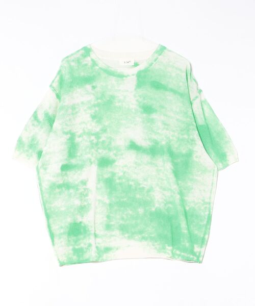 a.p.o.v.(エーピーオービー)の「a.p.o.v. ダートスプレープリントオーバーサイズニットTシャツ(Tシャツ/カットソー・メンズ・ブラック/ピンク/グリーン/ブルー・ONESIZE)」の7枚目の写真