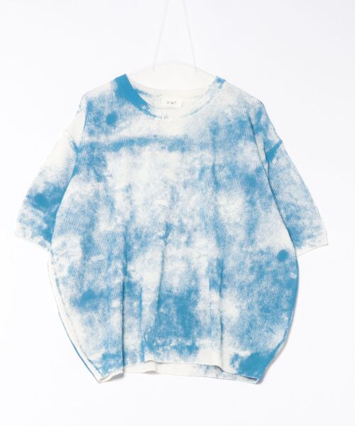 a.p.o.v.(エーピーオービー)の「a.p.o.v. ダートスプレープリントオーバーサイズニットTシャツ(Tシャツ/カットソー・メンズ・ブラック/ピンク/グリーン/ブルー・ONESIZE)」の9枚目の写真