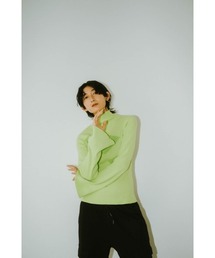 wide sleeve high neck knit