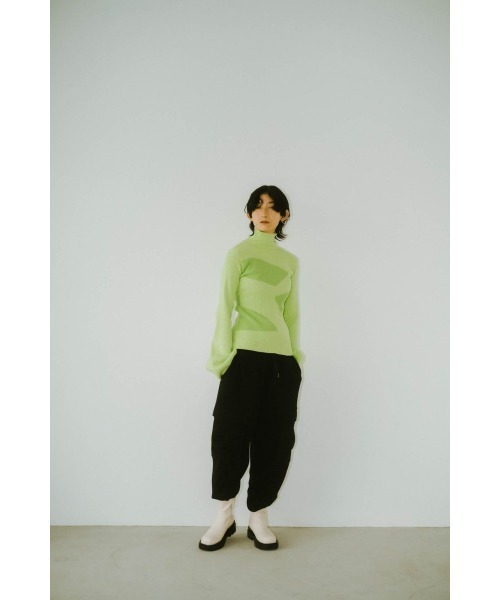 Knuth Marf◆ニット・セーター(厚手)/FREE/レーヨン/グリーン/KM22AG06 Knuth Marf(クヌースマーフ) / ニット・セーター(厚手)/FREE