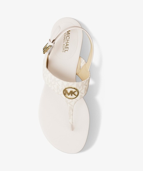 MICHAEL KORS（マイケルコース）の「HANNAH Tストラップ サンダル - MKシグネチャー（サンダル・レディース・ホワイト系・7/6.5/6/5.5/8/7.5）」の7枚目の写真