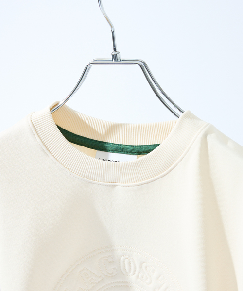 【LACOSTE】トーン・オン・トーンステッチ半袖スウェット ラコステ LACOSTE トーン・オン・トーンステッチ半袖スウェット