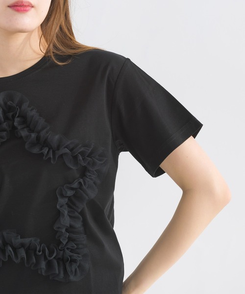 PICCIN PERLA（ピッチンペルラ）の「スターチュールカットソー（Tシャツ/カットソー・レディース・ブラック/オフホワイト・M）」の13枚目の写真