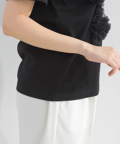 PICCIN PERLA（ピッチンペルラ）の「スターチュールカットソー（Tシャツ/カットソー・レディース・ブラック/オフホワイト・M）」の15枚目の写真