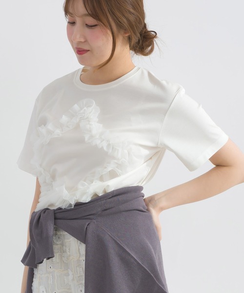 PICCIN PERLA（ピッチンペルラ）の「スターチュールカットソー（Tシャツ/カットソー・レディース・ブラック/オフホワイト・M）」の19枚目の写真