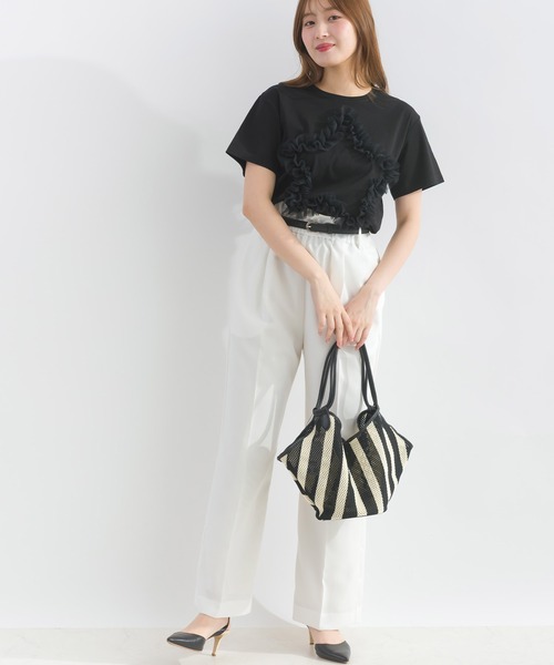 PICCIN PERLA（ピッチンペルラ）の「スターチュールカットソー（Tシャツ/カットソー・レディース・ブラック/オフホワイト・M）」の8枚目の写真