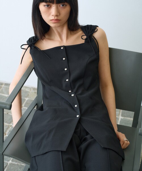 セール】french twill long vest（ベスト）｜CODE A（コードエー