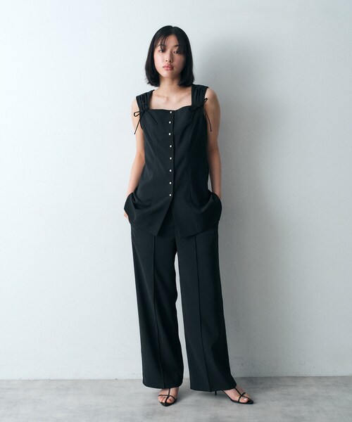 セール】french twill long vest（ベスト）｜CODE A（コードエー