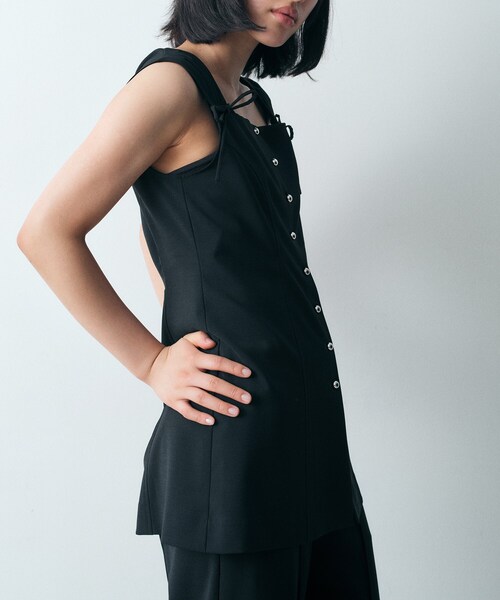 セール】french twill long vest（ベスト）｜CODE A（コードエー