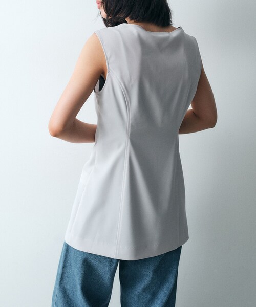 セール】french twill long vest（ベスト）｜CODE A（コードエー