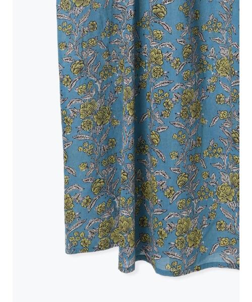 Samansa Mos2 blue（サマンサモスモスブルー）の「【Made in India】花柄ワンピース（ワンピース・レディース・チャコールグレー/ブルー/キナリ・F）」の17枚目の写真