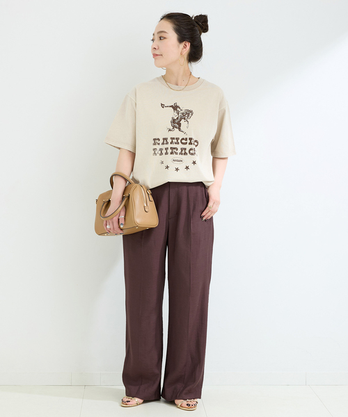 Nikben（ニックベン）の「NIKBEN / ニックベン 別注 カウボーイTEE（Tシャツ/カットソー・レディース・ベージュ/グリーン/ブルー・FREE）」の4枚目の写真