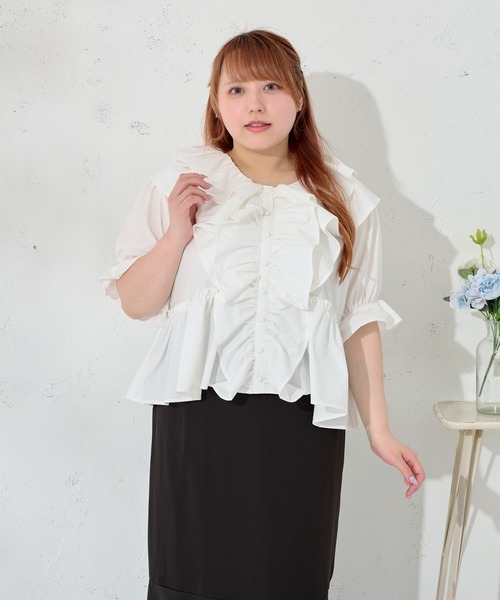 【最終値下げ】and ellecy 月下美人フリルシャツ 最終値下げ】and ellecy 月下美人フリルシャツ - メルカリ