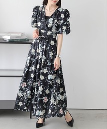 花柄 カシュクールワンピース」に該当するレディースの