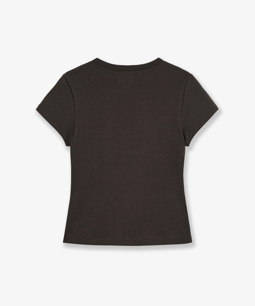 aeae（エーイーエーイー）の「APPLIQUE LOGO TEE（Tシャツ/カットソー・レディース・ホワイト/グレー/ホワイト系その他/ダークブラウン・FREE）」の13枚目の写真