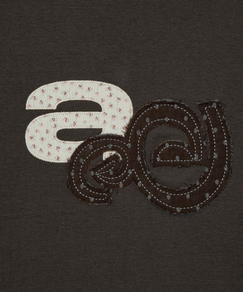 aeae（エーイーエーイー）の「APPLIQUE LOGO TEE（Tシャツ/カットソー・レディース・ホワイト/グレー/ホワイト系その他/ダークブラウン・FREE）」の15枚目の写真