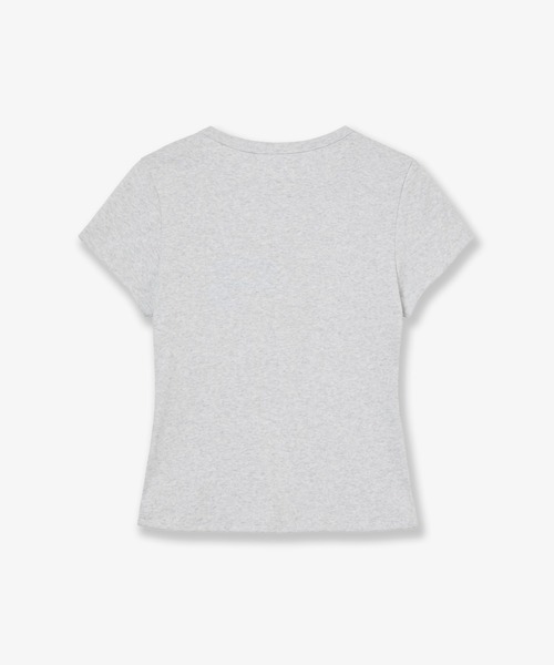 aeae（エーイーエーイー）の「APPLIQUE LOGO TEE（Tシャツ/カットソー・レディース・ホワイト/グレー/ホワイト系その他/ダークブラウン・FREE）」の17枚目の写真