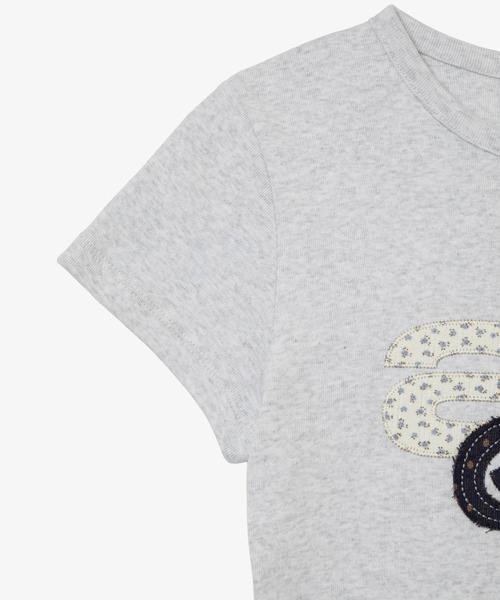 aeae（エーイーエーイー）の「APPLIQUE LOGO TEE（Tシャツ/カットソー・レディース・ホワイト/グレー/ホワイト系その他/ダークブラウン・FREE）」の20枚目の写真
