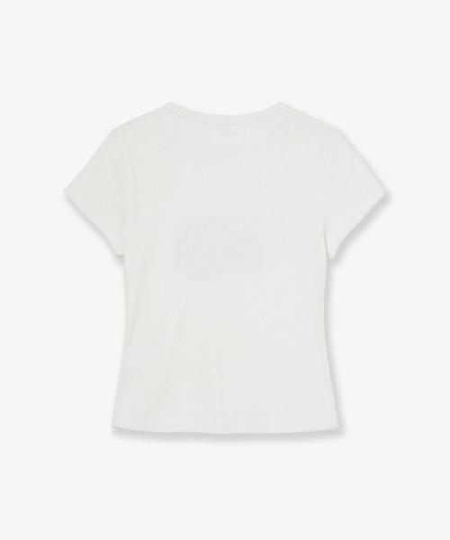 aeae（エーイーエーイー）の「APPLIQUE LOGO TEE（Tシャツ/カットソー・レディース・ホワイト/グレー/ホワイト系その他/ダークブラウン・FREE）」の21枚目の写真