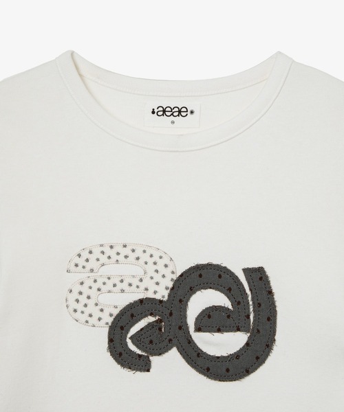 aeae（エーイーエーイー）の「APPLIQUE LOGO TEE（Tシャツ/カットソー・レディース・ホワイト/グレー/ホワイト系その他/ダークブラウン・FREE）」の22枚目の写真