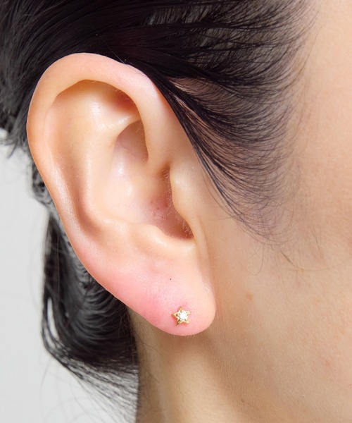 美品★うるつや遊光一粒ピアス No.467 ミニミニちゅるちゅるクリアビーズ 華奢ピアス うるつや