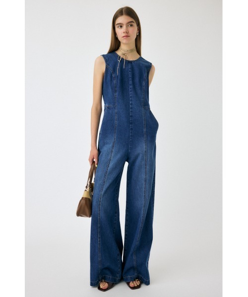 BACK SLIT DENIM オールインワン（つなぎ/オールインワン