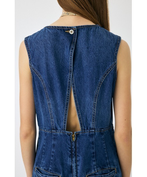 セール】BACK SLIT DENIM オールインワン（つなぎ