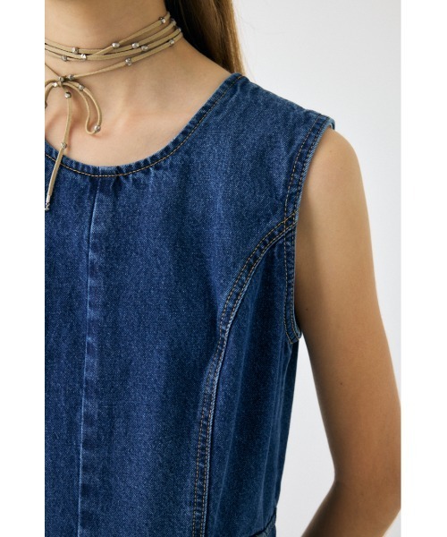 セール】BACK SLIT DENIM オールインワン（つなぎ/オールインワン