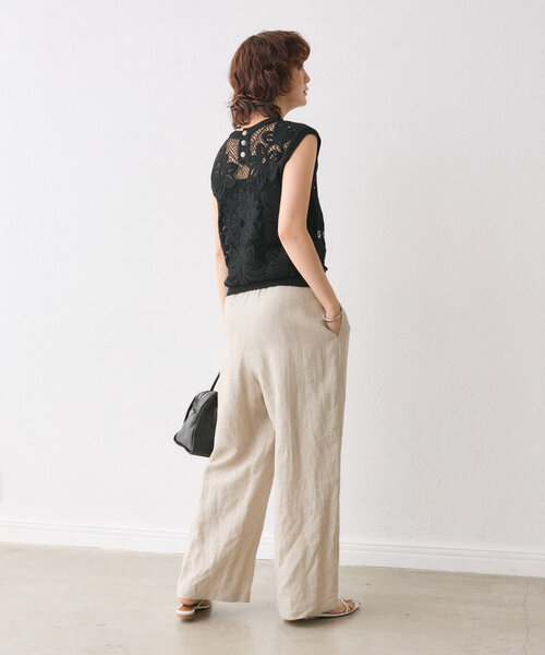 RIVE DROITE（リヴドロワ）の「【着映え◎】コード刺繍プルオーバー（ニット/セーター・レディース・ブラック/ベージュ・FREE）」の6枚目の写真