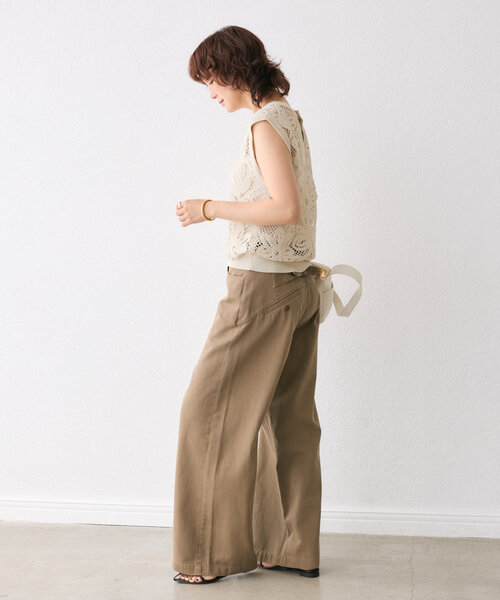 RIVE DROITE（リヴドロワ）の「【着映え◎】コード刺繍プルオーバー（ニット/セーター・レディース・ブラック/ベージュ・FREE）」の15枚目の写真