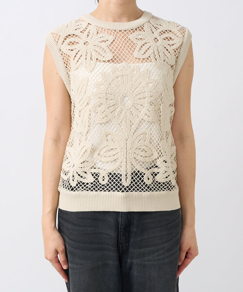 RIVE DROITE（リヴドロワ）の「【着映え◎】コード刺繍プルオーバー（ニット/セーター・レディース・ブラック/ベージュ・FREE）」の21枚目の写真