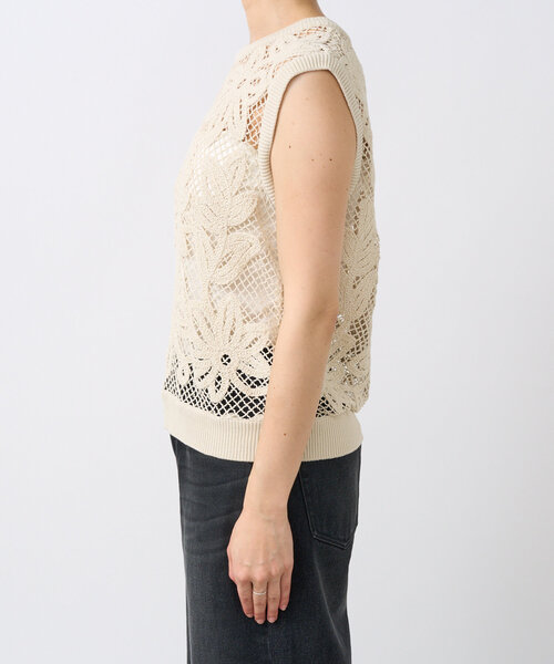 RIVE DROITE（リヴドロワ）の「【着映え◎】コード刺繍プルオーバー（ニット/セーター・レディース・ブラック/ベージュ・FREE）」の22枚目の写真