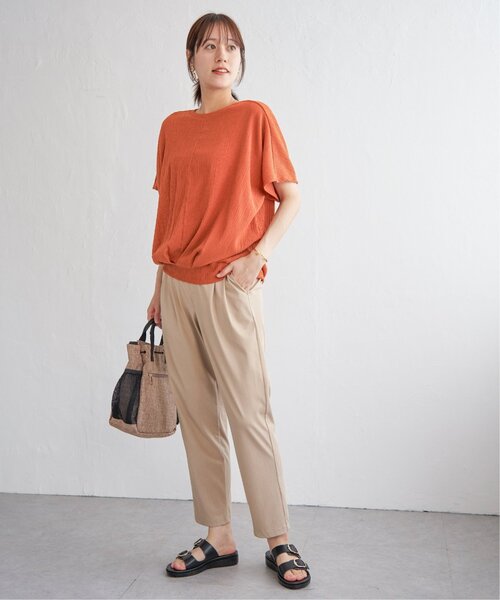 ikka(イッカ)の「【プチプラ1990円(税抜)】ジャガードドルマン裾タックプルオーバー(Tシャツ/カットソー・レディース・ライトベージュ/オレンジ/モカ/ブラック・S/M/L)」の14枚目の写真