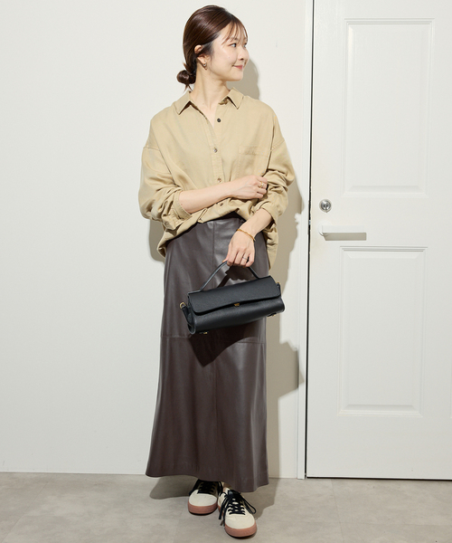 セール】フェイクレザーフレアスカート（スカート）｜SLOBE IENA