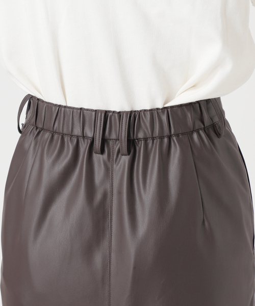 セール】フェイクレザーフレアスカート（スカート）｜SLOBE IENA