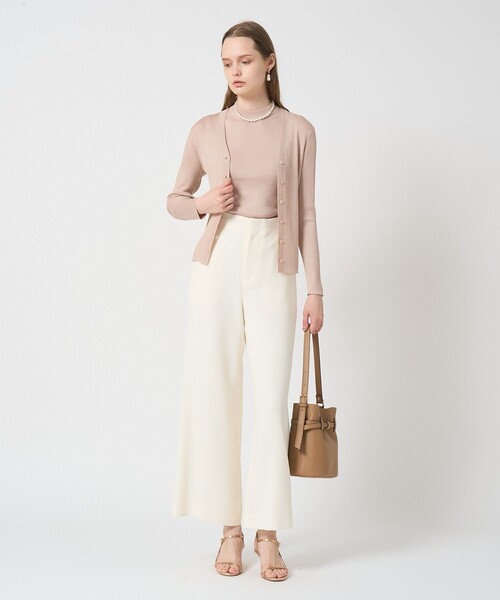 ANAYI（アナイ）の「アセテートポリエステルＶカーディガン（カーディガン/ボレロ・レディース・ピンクベージュ/ラベンダー/ブラウン/ブラック/オフホワイト・38/36）」の20枚目の写真