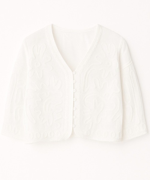 ROSE BUD(ローズバッド)の「EMBROIDARY SHIRT(シャツ/ブラウス・レディース・ホワイト/ブラウン・ONE SIZE)」の17枚目の写真