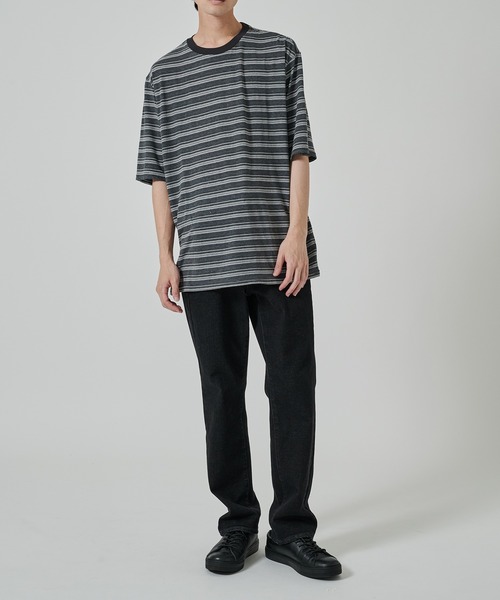 markaware(マーカウェア)の「【MARKAWARE/marka】BORDER TEE(Tシャツ/カットソー・メンズ・ブラウン/ブルー・2/1)」の8枚目の写真