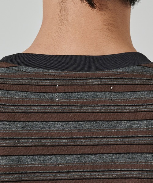 markaware(マーカウェア)の「【MARKAWARE/marka】BORDER TEE(Tシャツ/カットソー・メンズ・ブラウン/ブルー・2/1)」の12枚目の写真