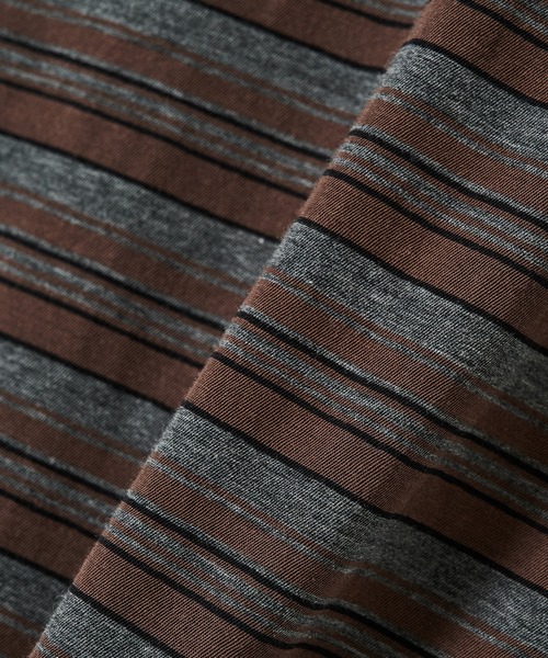 markaware(マーカウェア)の「【MARKAWARE/marka】BORDER TEE(Tシャツ/カットソー・メンズ・ブラウン/ブルー・2/1)」の13枚目の写真