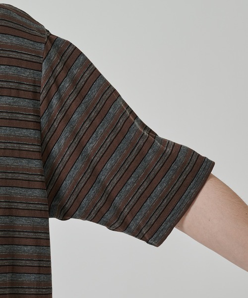 markaware(マーカウェア)の「【MARKAWARE/marka】BORDER TEE(Tシャツ/カットソー・メンズ・ブラウン/ブルー・2/1)」の16枚目の写真