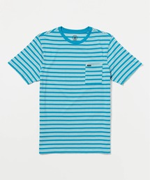 VOLCOM | 【VOLCOM/ボルコム】Sylvan Crew Short Sleeve/半袖ボーダー胸ポケTシャツ(Tシャツ/カットソー)