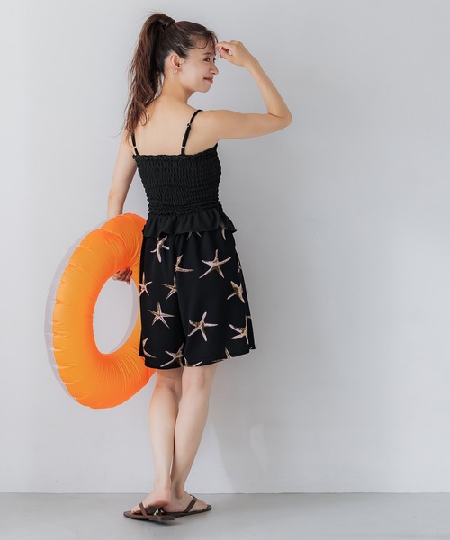 水陸両用ラッシュガードカップ付きキャミソール UVカット/速乾