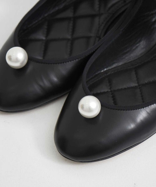 極美品⭐︎ピッピシックchu chu pearlフラットシューズ　黒　38 PIPPICHIC(ピッピシック)｜CHU CHU PEARL メリージェーンフラット