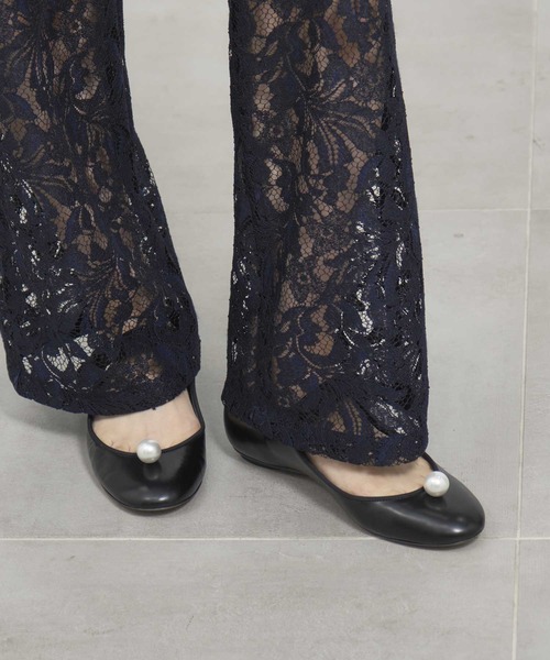 【別注・完売品】ピッピシック PIPPICHIC フラット バレエ シューズ36 PIPPICHIC/ピッピシック】PP25-chu chu pearl mary jane 6/ラウンド