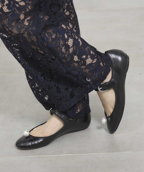 今季　pippichic ピッピシックchu chu pearlフラットバレエ PIPPICHIC/ピッピシック】PP25-chu chu pearl mary jane 6/ラウンド