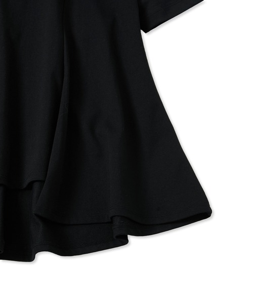 ADAM ET ROPE'(アダムエロペ)の「【サステナブル】アシメフレアプルオーバー(Tシャツ/カットソー・レディース・ダークブラウン/ホワイト/ブラック・FREE)」の13枚目の写真