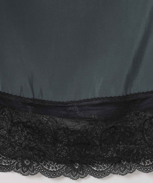 JEANASIS(ジーナシス)の「ピーチスキンレーストリムキャミ/579840(キャミソール・レディース・ベージュ/オフホワイト/チャコールグレー・FREE)」の12枚目の写真